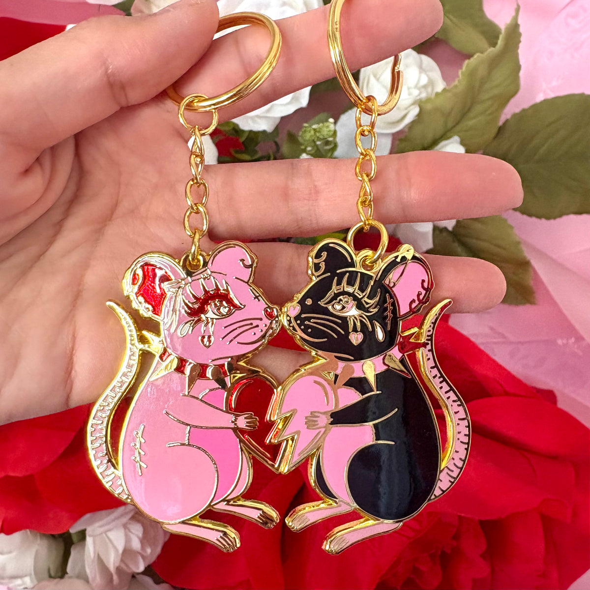 Best Friend / Lover Keychain - Trashy the Rats – Creepy Gals