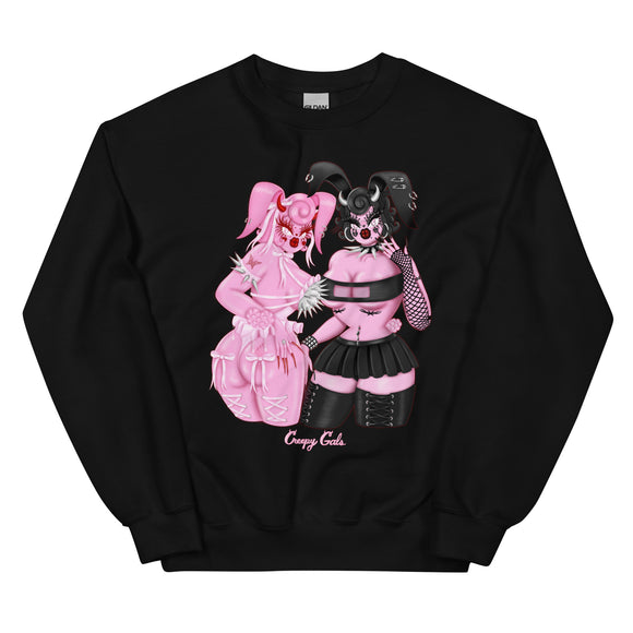 The Rhonda Rabbits - Pink Bimbo and Goth Besties -Unisex Sweatshirt