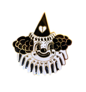Goth Poopywise the Clown 1.5" Enamel Lapel Pin
