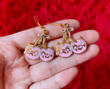 Devil Cherries Gold Earrings