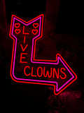 Live Clowns LED Neon Sign - 2 Feet