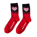 Flaming Devil Heart Unisex Socks