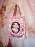 Lamby Pink Quilted and Ruffle Purse Hand Bag