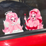 Ambrosia Angel and Devil Car Decal Set , Peeker Sticker