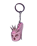 Spike the Heel Pink and Silver Keychain