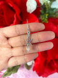 Dainty Barbwire Silver Earrings in Pink or Red or Black