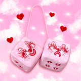DISCOUNTED Fuzzy Hanging Dice