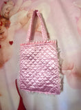 3D Rhonda Rabbit Pink Quilted and Ruffle Purse Hand Bag