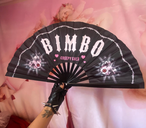 Goth Bimbo Fan - Black