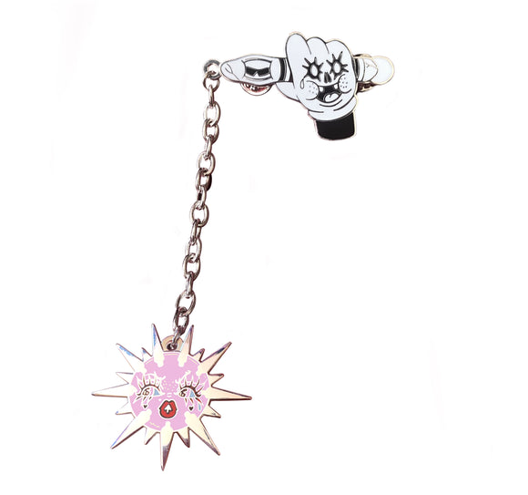 Creepy Gals x Junkyard Ball and Chain Enamel Pin Set