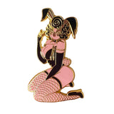Goth Rhonda Rabbit 1.5" Enamel Lapel Pin