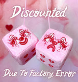 DISCOUNTED Fuzzy Hanging Dice