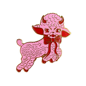 Pink Kitschy Fetish Lamby 1.5" Enamel Lapel Pin