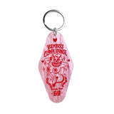 Bimbo's Clown Lounge Pink Motel Keychain