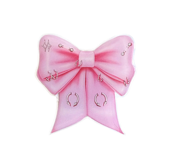 Pierced Bow Cute Phone Holder
