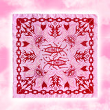 Creepy Gals Pink Satin Bandana