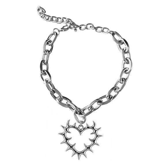 Spike Heart Chain Choker