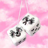 Goth Fuzzy Hanging Dice
