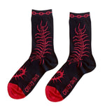 Cutie Centipede Black and Red Socks