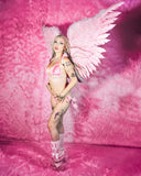 Creepy Gals X Rio Warner Adjustable Wrap Bikini - Pink Bimbo Print