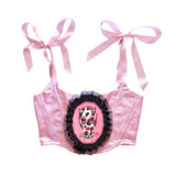 Gimp Pink Corset- XS-M  (1 Available)