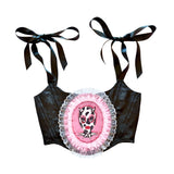 Gimp Black Corset XS-M  (1 Available)