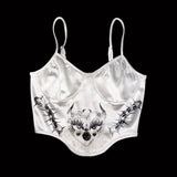 1 of 1 Cropped Satin Tank Top (8) - Small