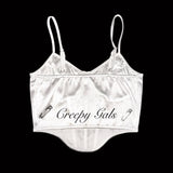 1 of 1 Cropped Satin Tank Top (8) - Small