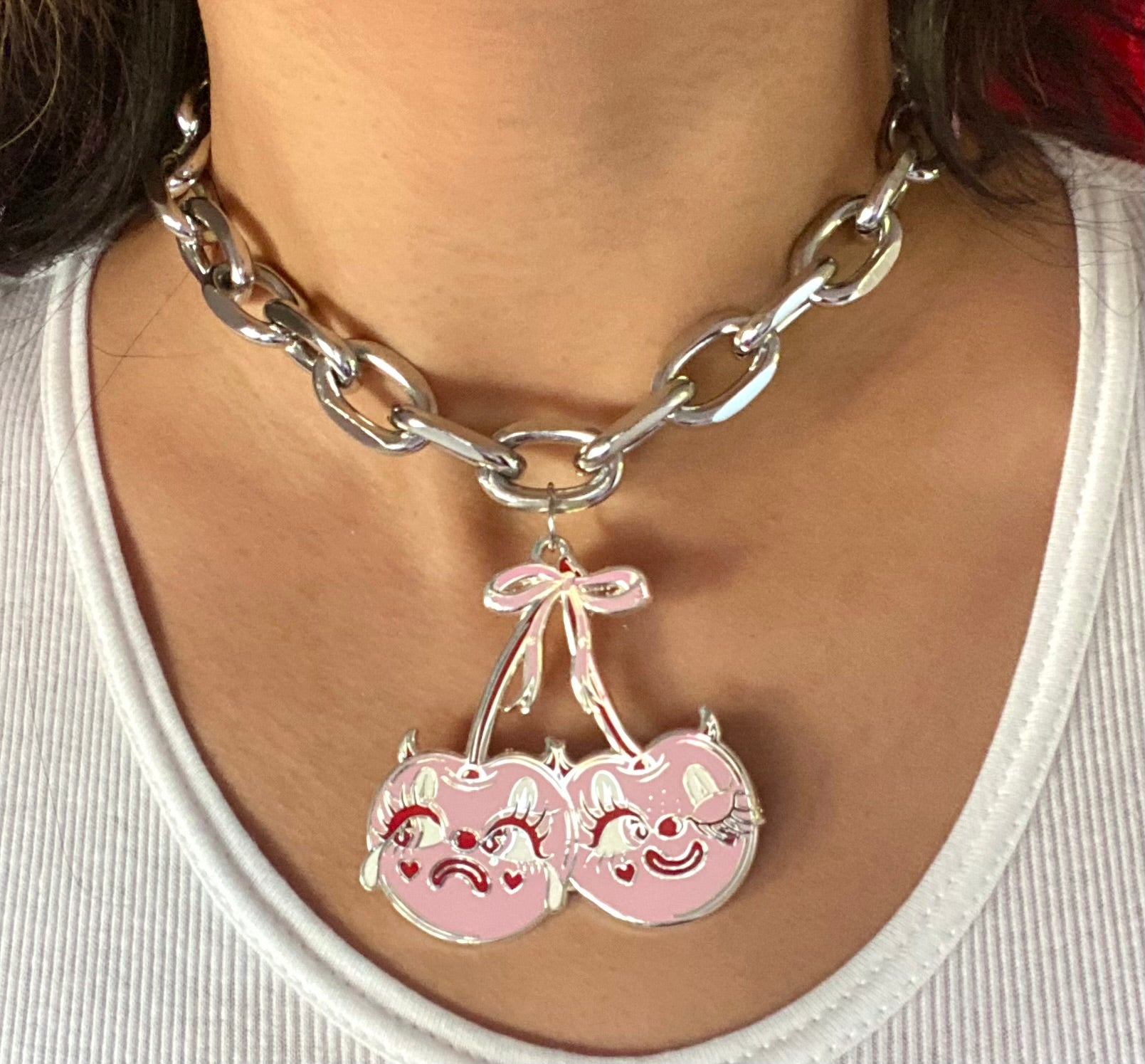 Devil Cherries Chain Choker – Creepy Gals