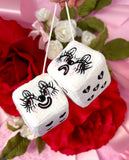 Goth Fuzzy Hanging Dice