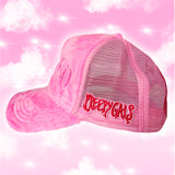 Pink Bimbo Fuzzy Trucker Hat