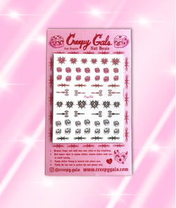 Bimbo and Goth Besties Nail Decal Stickers