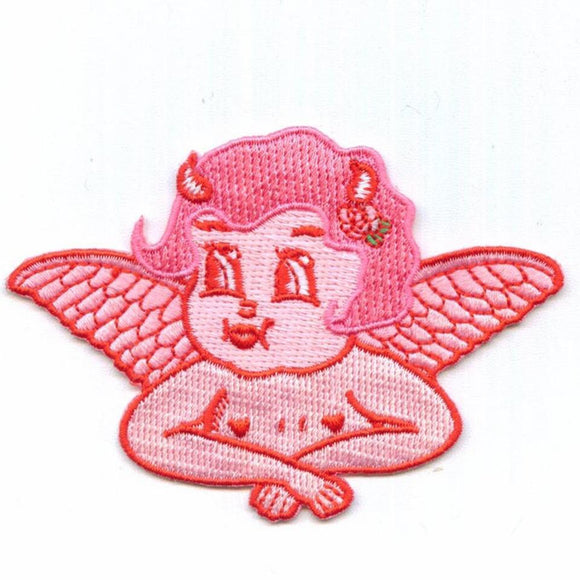 Lolly Dolly Devil Cherub Iron On Patch