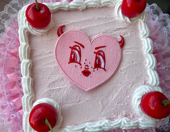 Devilish Heart Iron On Patch