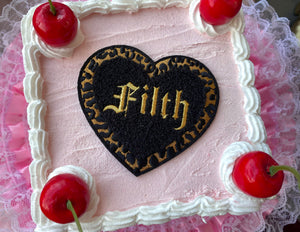FILTH HEART IRON ON PATCH