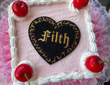 FILTH HEART IRON ON PATCH