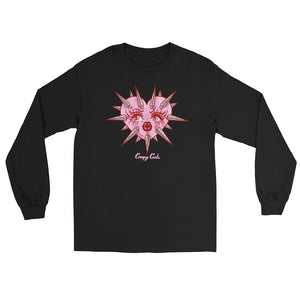 Pink Bimbo Spiked Heart Long Sleeve Shirt