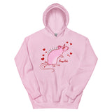 Pink Rat Baby Unisex Hoodie in Black, Pink, and White