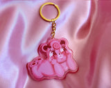 Baby Bear Bottoms Cute Acrylic Glitter Keychain