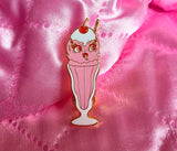 Milkshake Cutie 1.5" Enamel Lapel Pin