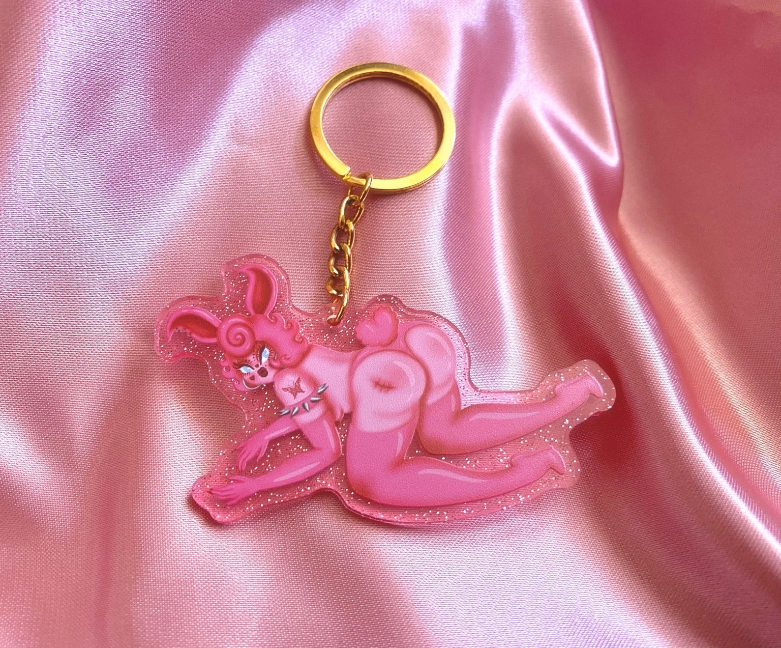 Glitter acrylic hotsell keychain