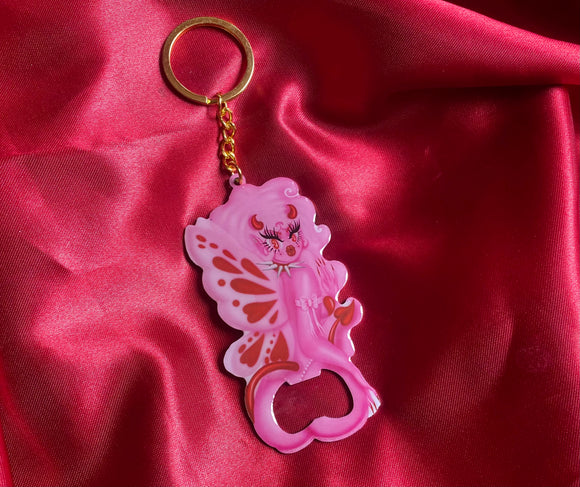 Fantasy Fairy Apple Bottom Bottle Opener Keychain