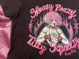 Sleazy Peazy Titty Squeazy Women’s Short Sleeve Shirt