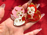 Best Friend / Lover Keychain - Lolly Dolly and Anton LaSlay the Devil Cherubs