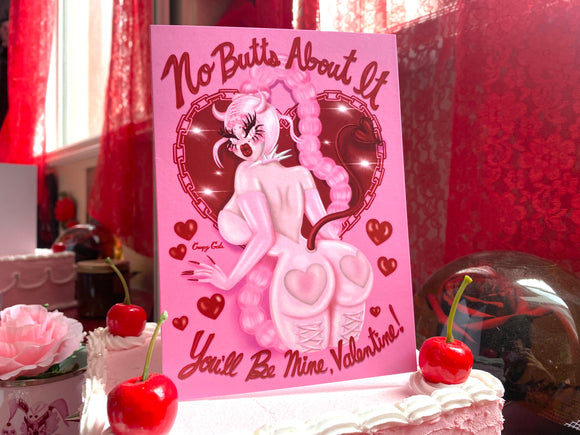 Valentine Greeting Card - No Butts About It