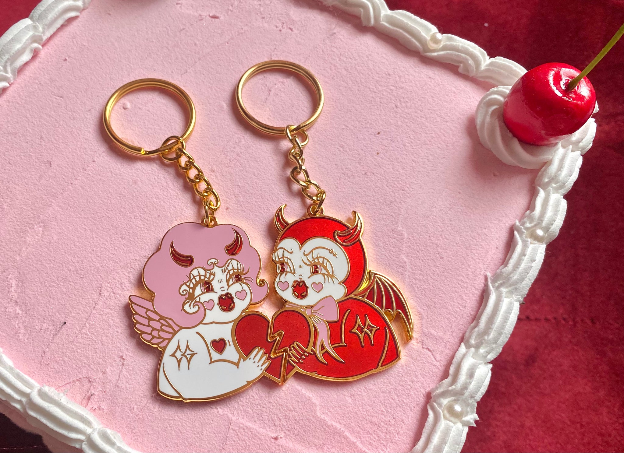 Best Friend / Lover Keychain - Lolly Dolly and Anton LaSlay the