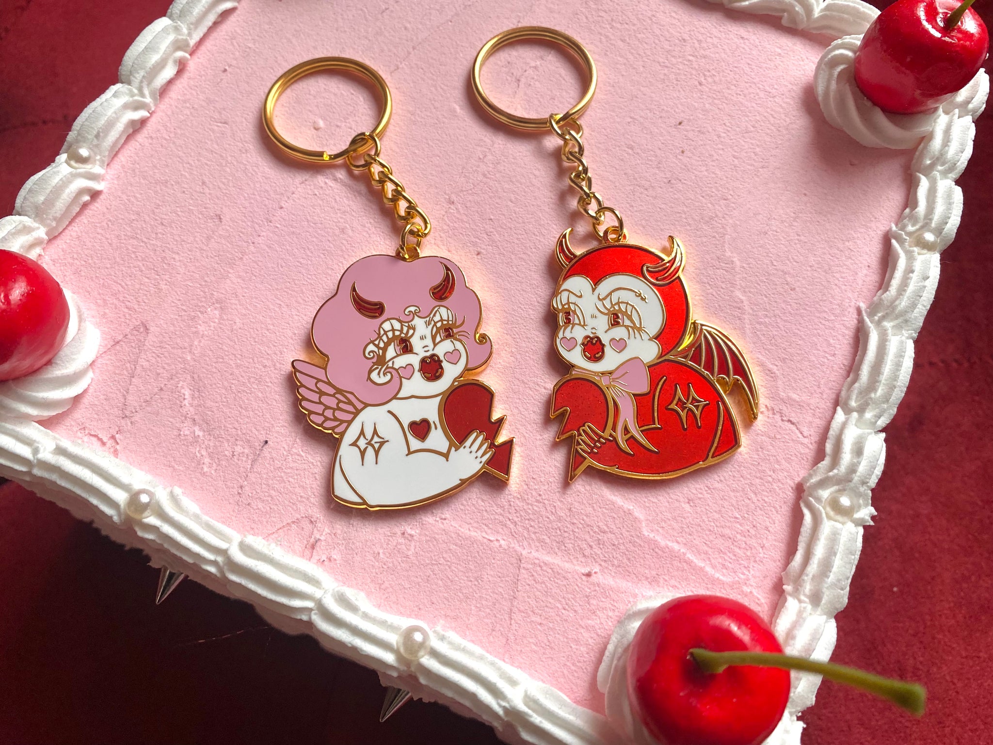 Best Friend / Lover Keychain - Lolly Dolly and Anton LaSlay the