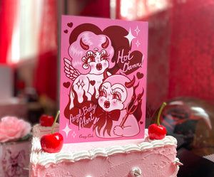 Valentine Greeting Card - Angel Baby Alert!
