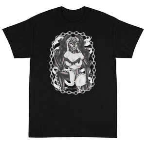 Black and White Latex Fetish Babe UNISEX Short Sleeve Shirt