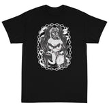 Black and White Latex Fetish Babe UNISEX Short Sleeve Shirt